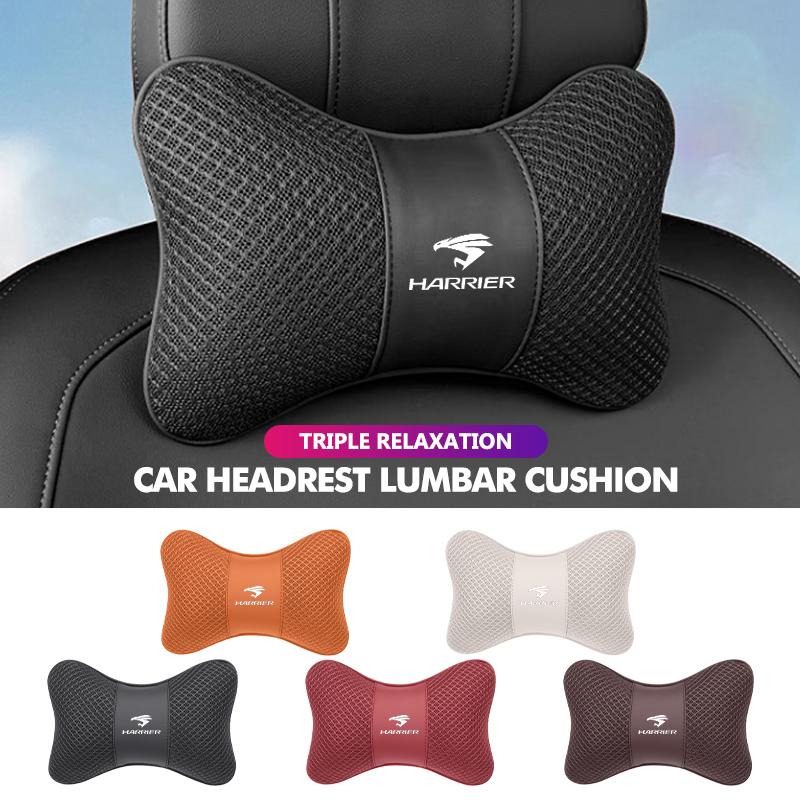 AACT1 Car Headrest Lumbar Support Kit Seat Cushion Neck Pillow Interior For Toyota Harrier 30 60 80 XU30 XU60 XU80 2022 2023