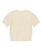COVERNAT WOMAN Paper Yarn Round Neck Half Knit Ecru