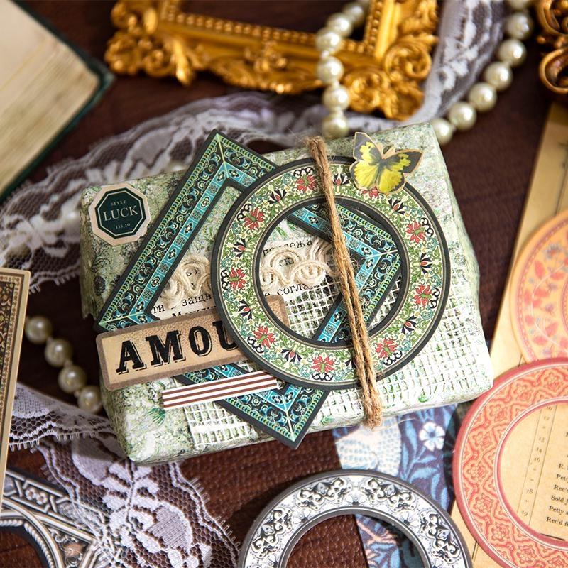 30Pcs/Pack Vintage Hollow Out Decorative Paper Material Perfect for Journaling Diy Scrapbooking Supplies