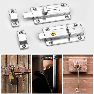 Solide en Acier Inoxydable Sécurité Hasp Latch Lock Staple Placard Armoire Porte 2pcs