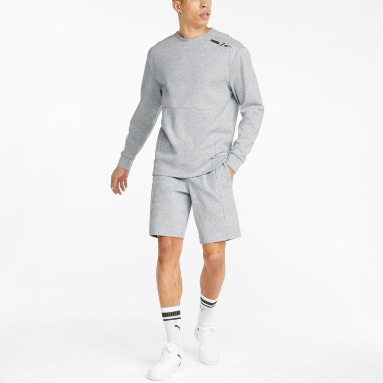 Puma Logo Sweatshirt Men Tops Grey 849544-04