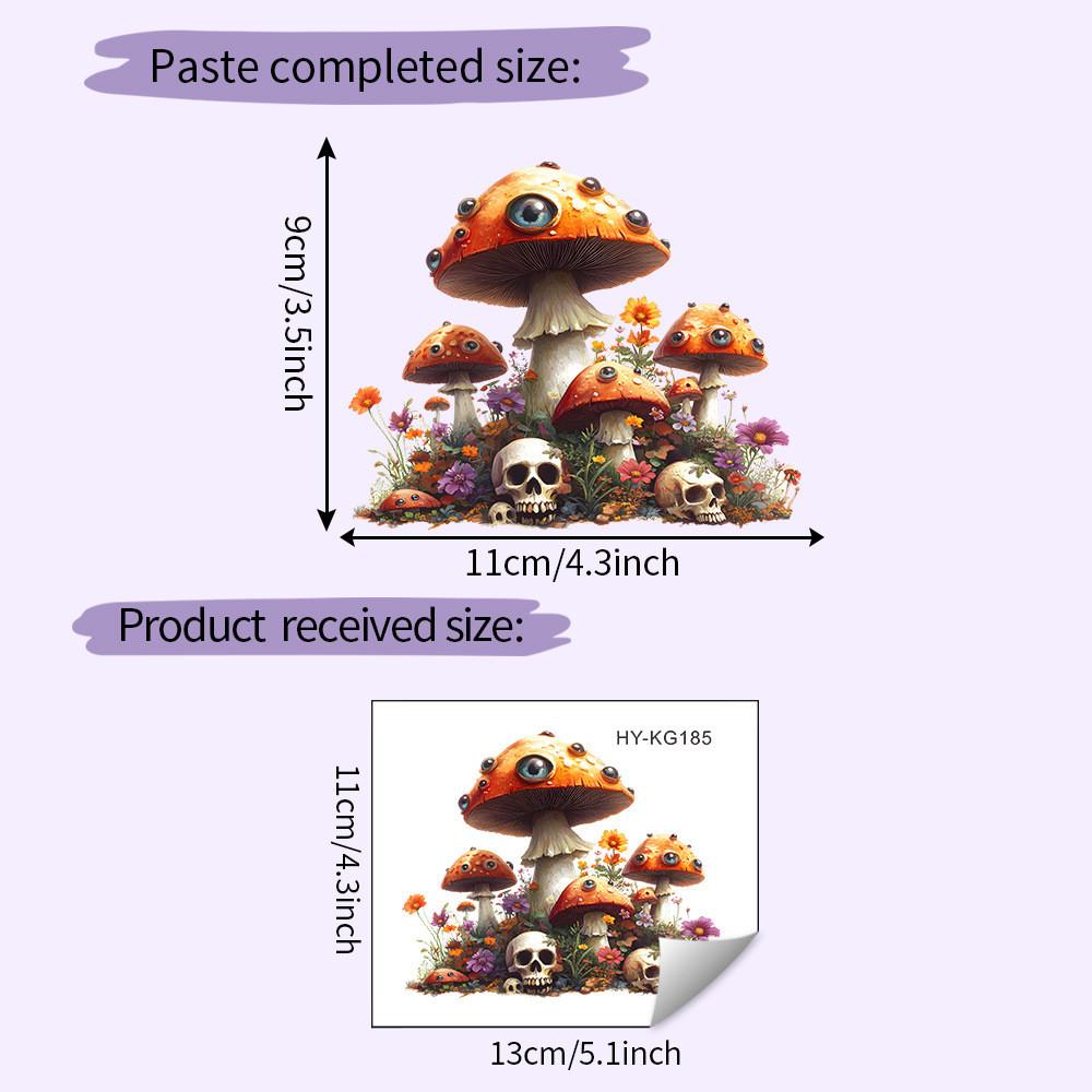 Eyeball Halloween Mushroom Skull Switch Sticker Pvc Living Home Wall Decor