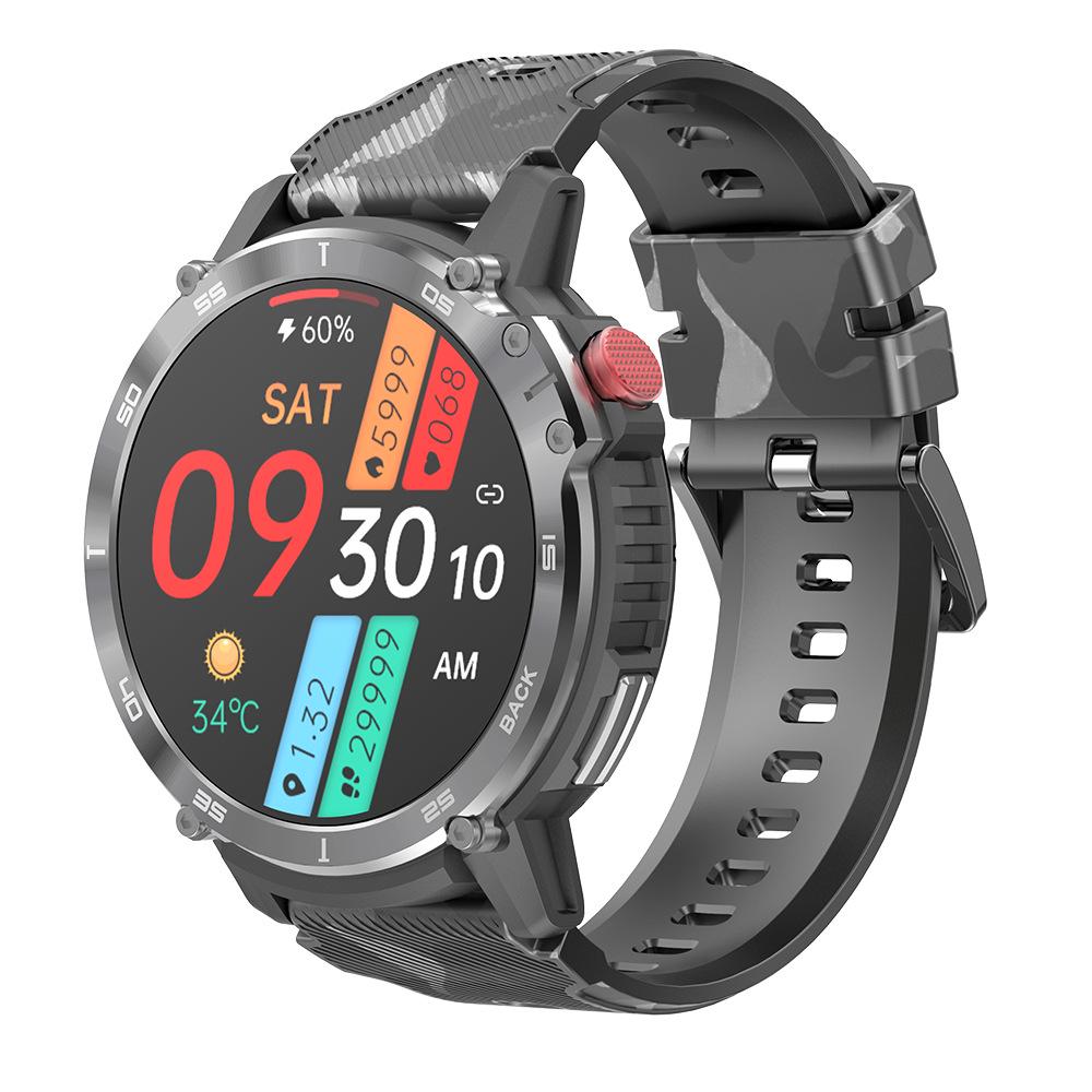 C22 Smart Watch: New 1.6" Display, Bluetooth Calling, Music Player, Outdoor Sports Tracking, Step Counter, 3ATM Waterproof.