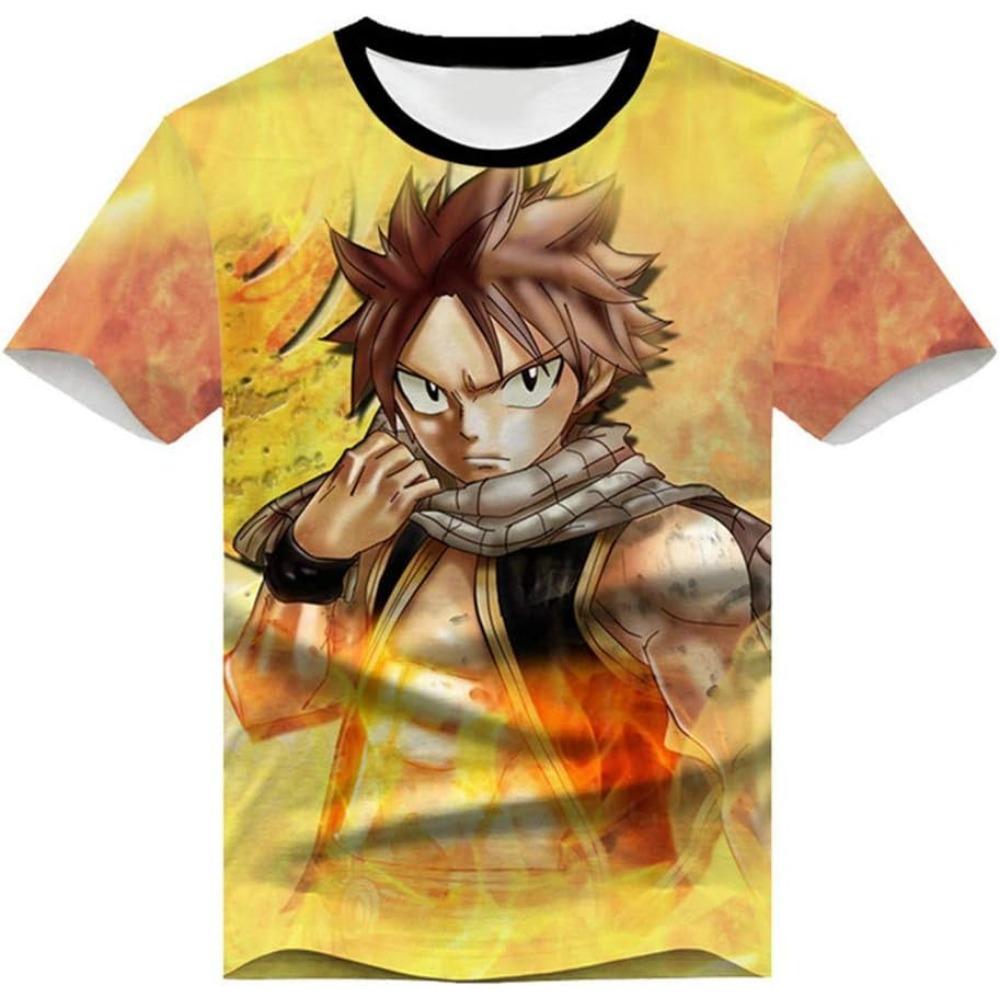 Anime Fairy Tail 3D Anime Printed T-Shirt Adult Cosplay Funny Short Sleeve Tee Tops Funny Quick Dry