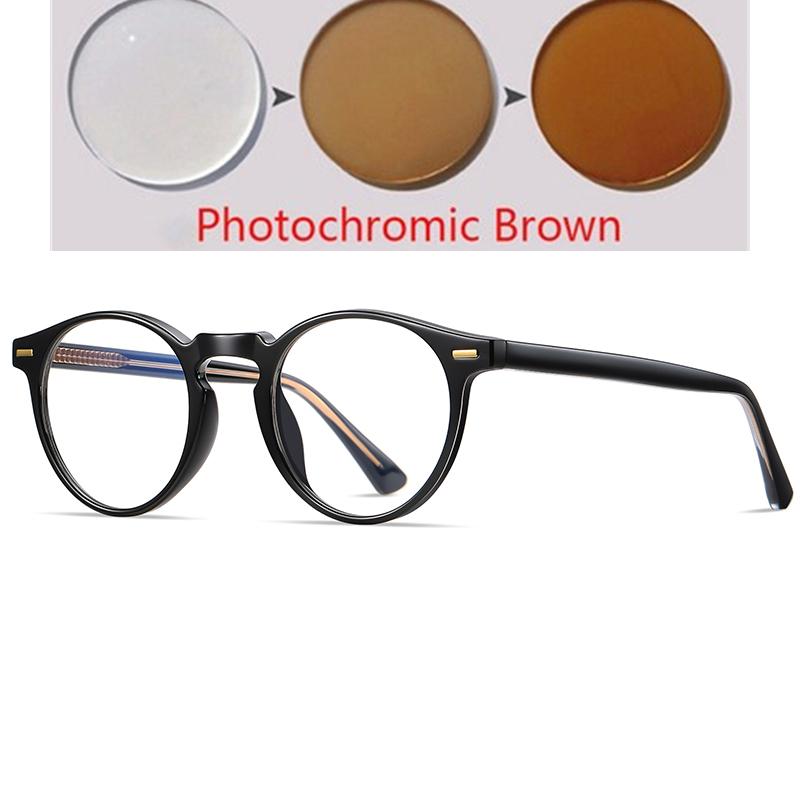 Anti Blue Rays Round Prescription Glasses For The Nearsighted Leopard Frame Student Prescription Spectacles 0 -0.5 -0.75 To -6.0