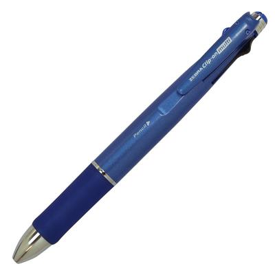 ZEBRA 4 Farben Sharp Multi x Multifunktionsstift, + Clip-On 1000, Blau, B4SA2-BL, 14,87cm 1,4cm