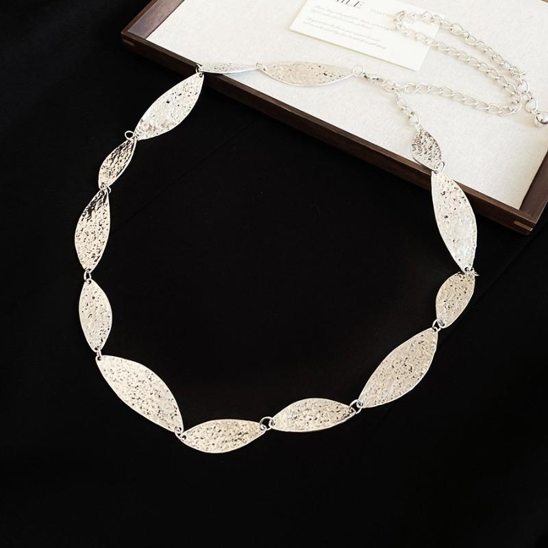 Mary European and american metal oval lace waist chain - minimalist chic, trendy, and versatile belt