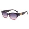 New European and American cat eye D home small diamond fashion sunglasses women's personalized simple sunglasses glasses