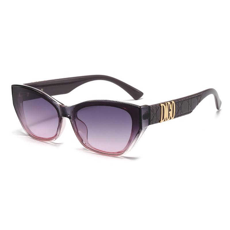 New European and American cat eye D home small diamond fashion sunglasses women's personalized simple sunglasses glasses