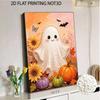 DIY Frameless Pearl Painting Kit Cute Ghost Sunflower Pumpkin Pattern 3D Shiny Bead Art Canvas Relaxing Creative Craft Home Decor Gift