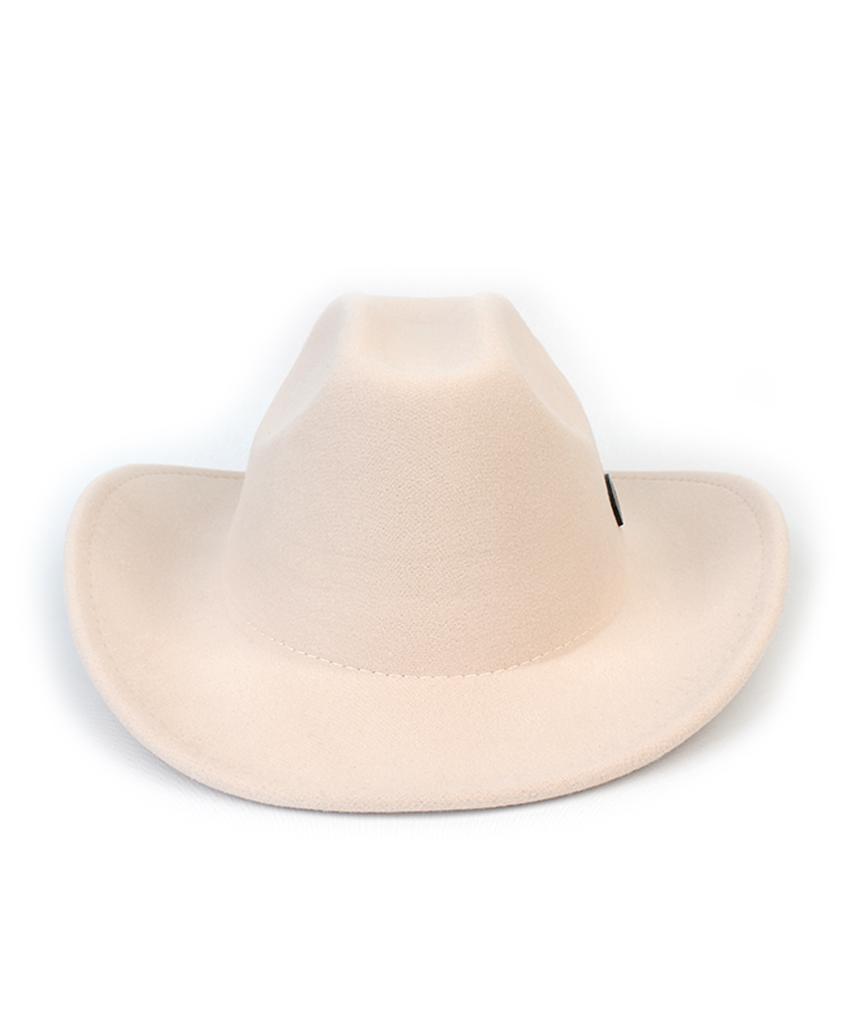 Western Wool Beige Fedora Cowboy Fedora