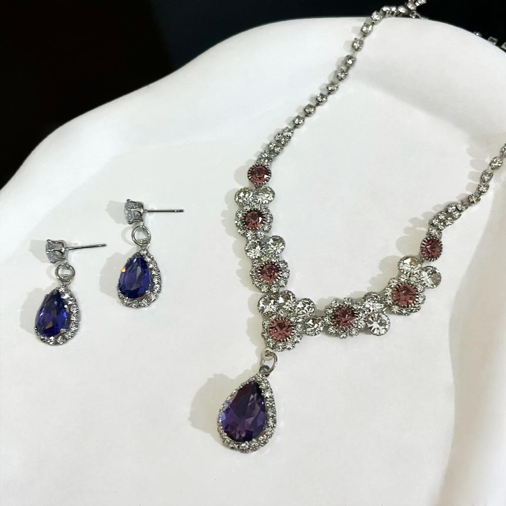 Wedding Women'S Necklace Earrings Set, Bridal Wedding Dress Necklace, Dinner Party Accessories
