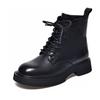 Round head Martin boots women's new lace-up casual first-layer cowhide short boots comfortable cotton boots leather boots women's boots