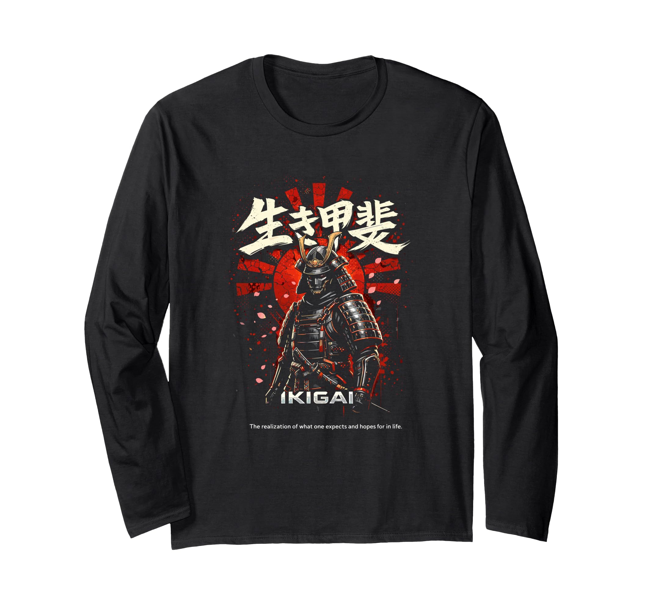 Samurai Warrior Japanese Bushido Spirit Long-Sleeve T-Shirt
