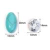 5pcs/lot Nature Turquoises Stone Cabochon For Jewelry Making Colored Oval Flat Back Cabochon Cameo DIY Rings Earring Accessories