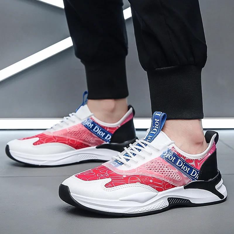 Fashion Men's Sports Shoes 2024 New Korean Edition Mesh Breathable Running Shoes Student Trend Low Top Comfortable Casual Shoes sneakers