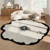 Irregular Bedside Plush Floor Mat French Retro Rugs for Bedroom Large Area Living Room Decoration Carpet Flower Shaped Study Rug