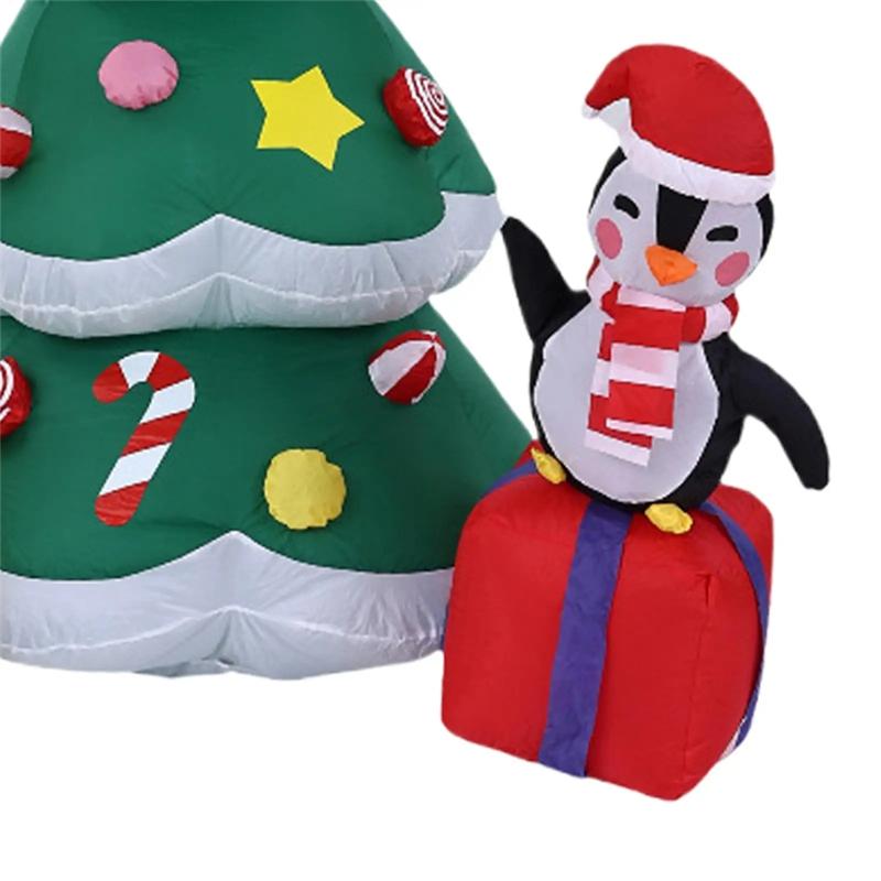 A84X-Outdoor Decorations Inflatable Christmas Tree 5.9Ft Lighted Holiday Party Blow Up Inflatables