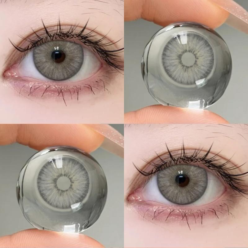 FUNSACHY 1 Pair Color Contact Lenses For Eyes Natural Gray Blue Beautiful Pupil Soft Natural Accessories Yearly Cosmetic Pupils