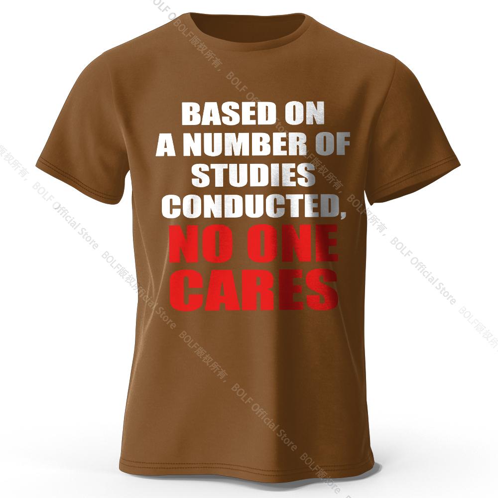 Men's No One Cares Printed T-Shirt 100% Cotton Oversized Edgy Graphic Tees for Women Summer Tops Punk Streetwear