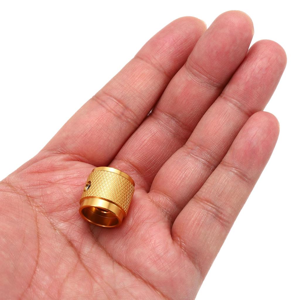 Uxcell Aluminum Potentiometer Knobs Universal Volume Tone Control Knobs with Arrow Indicators for Guitar Gold 4-Pack 1/4" (6mm) 5/8"