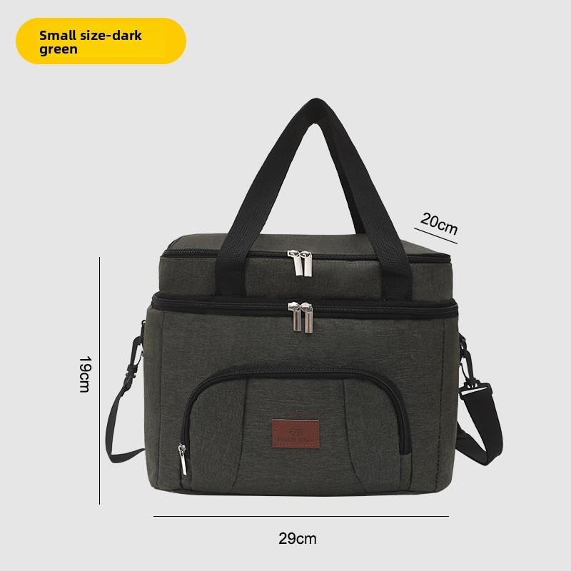 

Style Double Layer Insulated Cooler Bag With Leakproof Design For Outdoor And School Use Small зелений