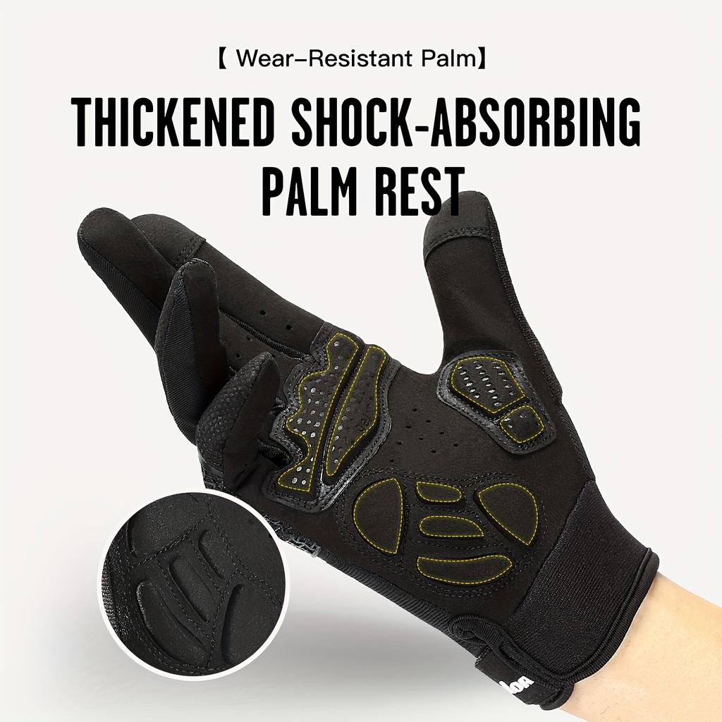 Sports Outdoor Spring and Autumn Bicycle Riding Gloves Long Fingers Ultra Fiber Sunscreen, Wear Resistant, Anti Slip