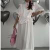 Summer New Design Three-dimensional Bow Decoration Versatile Mid-length T-shirt for Women