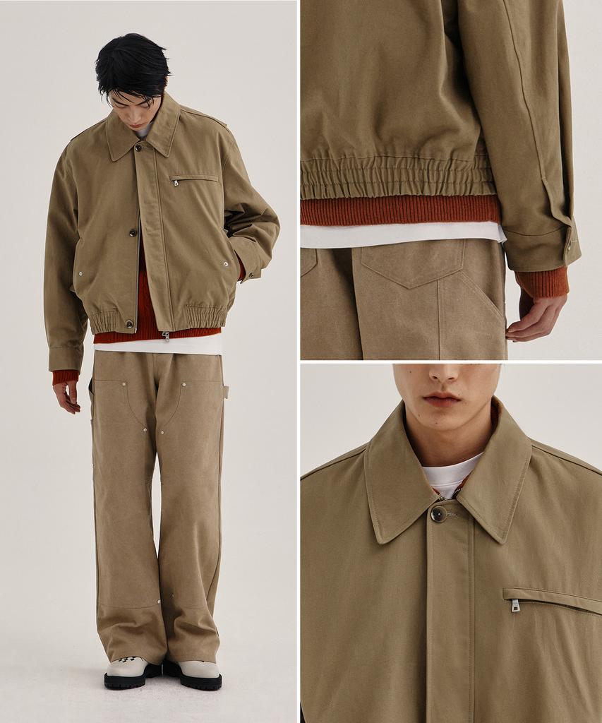 Kiimuir Loose Fit Collared Jacket_Khaki Beige