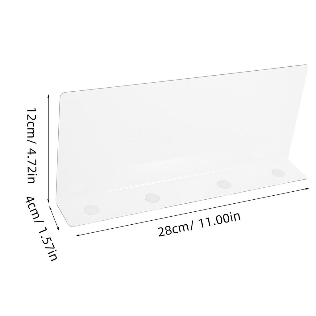 8Pcs Acrylic Clear Shelf Dividers for Closet Dresser Wardrobe Kitchen Bathroom Organization Adjustable Separators 25Cm Sturdy
