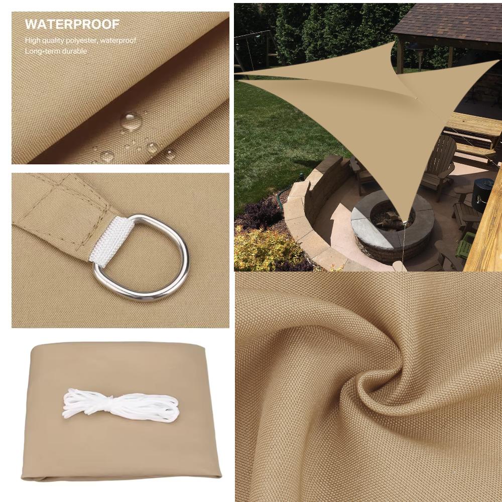 Sun Shade Sail 6m/5m/4M/3m/2M Triangle Rectangle UV Block Sunshade Cloth Canopy for Yard Deck Patio Backyard Lawn Garden Outdoor
