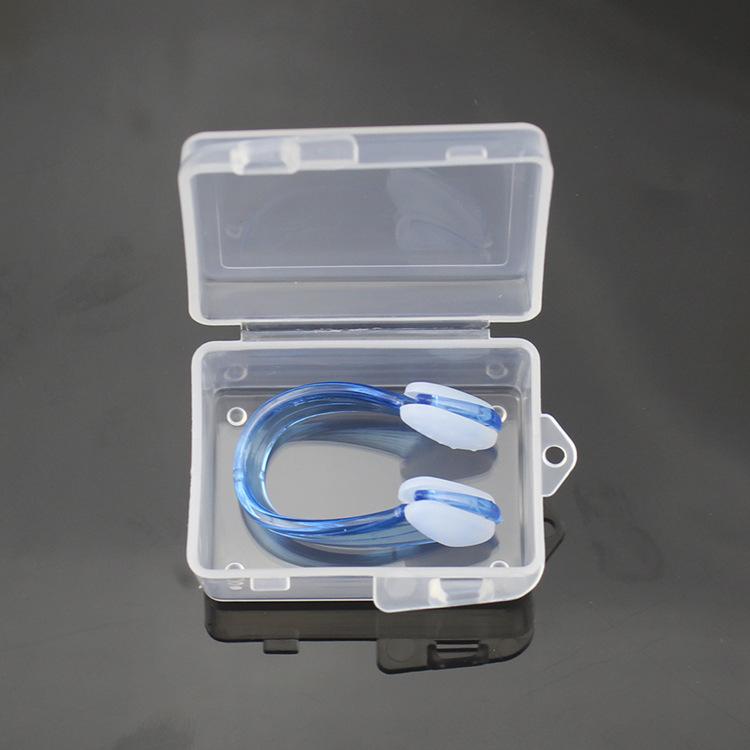 1Pc Swimming Nose Clip with Storage Case Silicone Waterproof Swim Training Protector