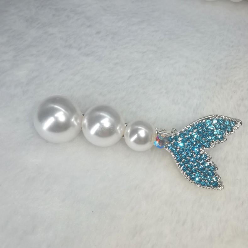 Fashionable Pearl Fishtail Hair Clip for Girls