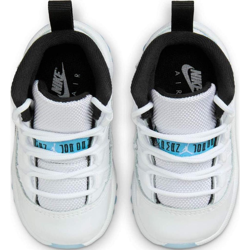 New Jordan Air Jordan 11 Anti-Slip Wear-Resistant High-Top Toddler Shoes White Blue Infant And Toddler 378040-104