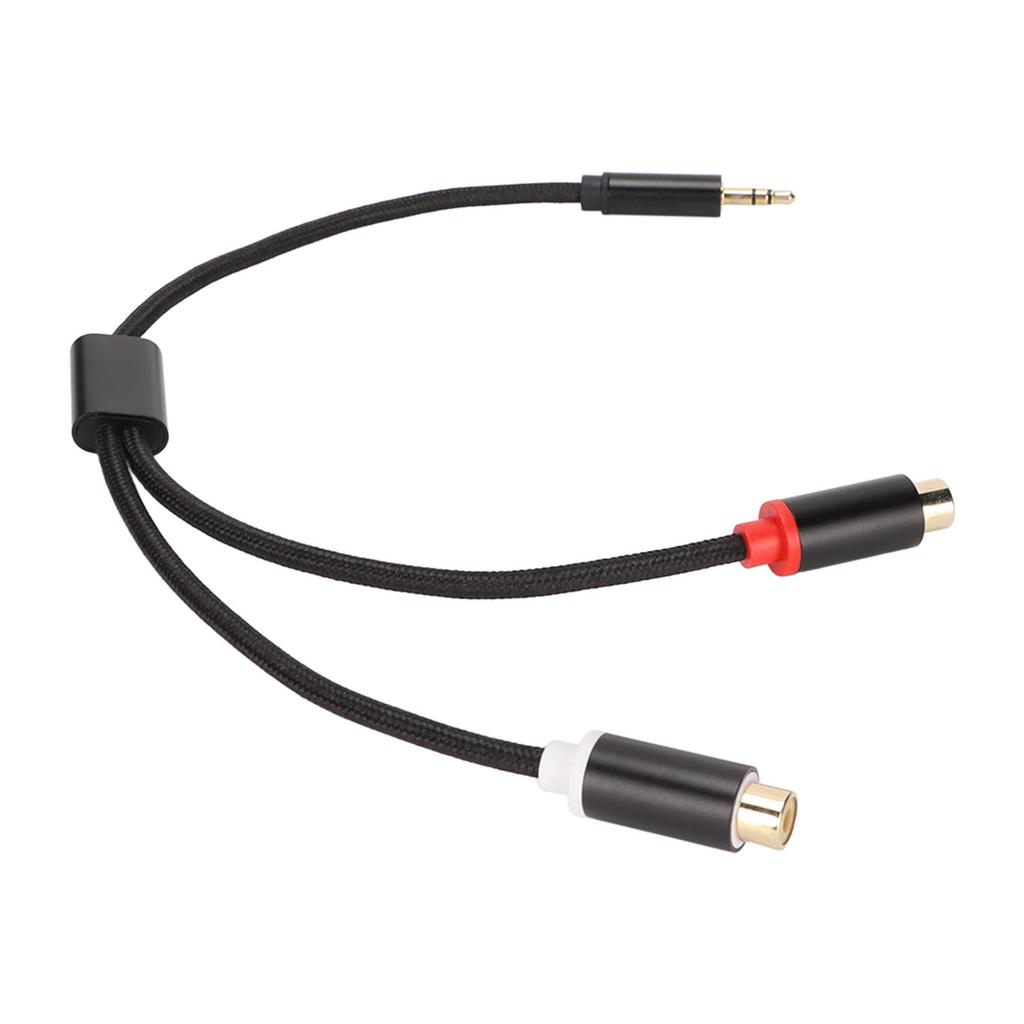 3.5mm Male to 2 RCA Female Cable HiFi Gold Plated Plug 2 Way Transmission Stereo Sound Cable Y