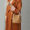 YUYULA Leather Handbag, Women's Bucket Bag, Crossbody and Handheld Bag, Vintage Casual Bag