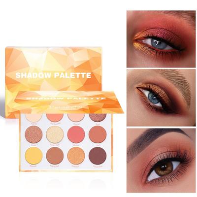 12 Color Eyeshadow Makeup Matte and Metallic Glitter Eyeshadow Palette