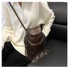 Niche Design Tassel Crossbody Bag Korean Style Lady High-End Fashion New Small Square Bag  Simple Wind Commute Shoulder Pack