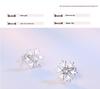 S999 Reinsilber Schneeflocke Zirkon Ohrstecker, Koreanischer Stil Weihnachten Damenmode, Exquisiter Nischenschmuck