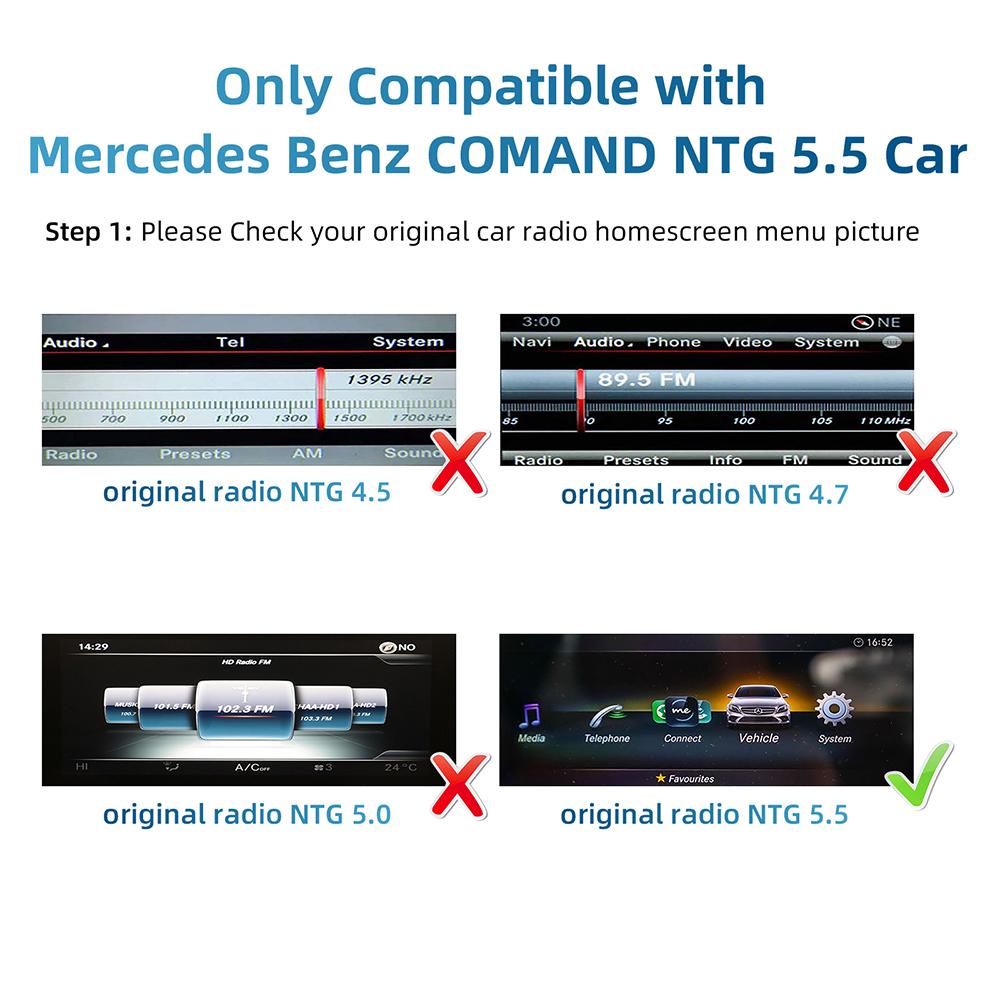 ANYFAR Wireless Carplay Android Auto Interface For Mercedes Benz E Class W213 2017-2025 NTG 5.5 System