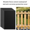 8Pcs Fence Post Protections Sleeves Waterproof and Rot Resistant Suitable for 3-5inch Round and 3-4inch Square Posts