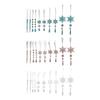 Christmas Icicles Ornaments Set Clear Snowflakes Hanging Drops Polyacrylate Decor for Holiday Home Party