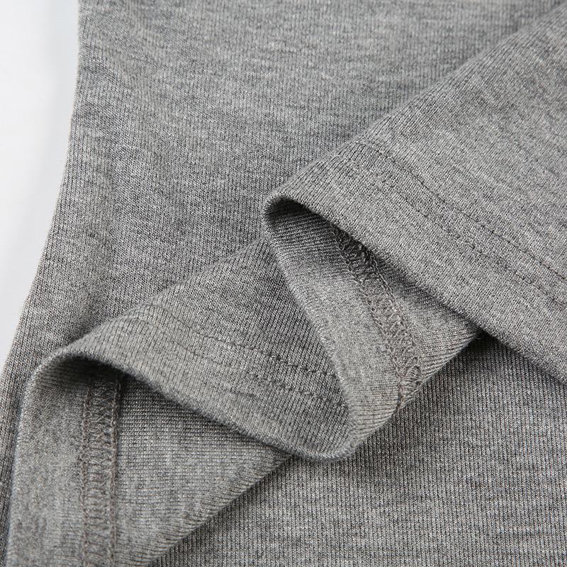 Women Plunging Neck Basic T-Shirt Autumn Solid Slim-fitting Full Sleeve Top Casual Versatile Simple  Shirt