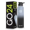 Garrafa de Água 1 l Go24 Aço Inoxidável Esportiva/Geladeira com Tampa de Bico | Parede Única | Para Casa, Escritório, Academia, Viagem - 950ml