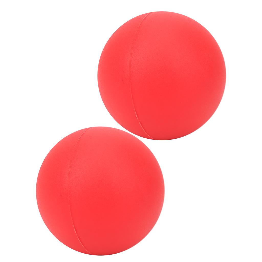 2 szt. Kulka do masażu z żelu krzemionkowego, piłka do jogi i fitnessu do łagodzenia bólu i stresu, terapia punktów spustowych, czerwona