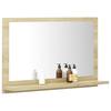 Bathroom Mirror in Sonoma Oak 60 x 10.5 x 37 cm Engineered Wood