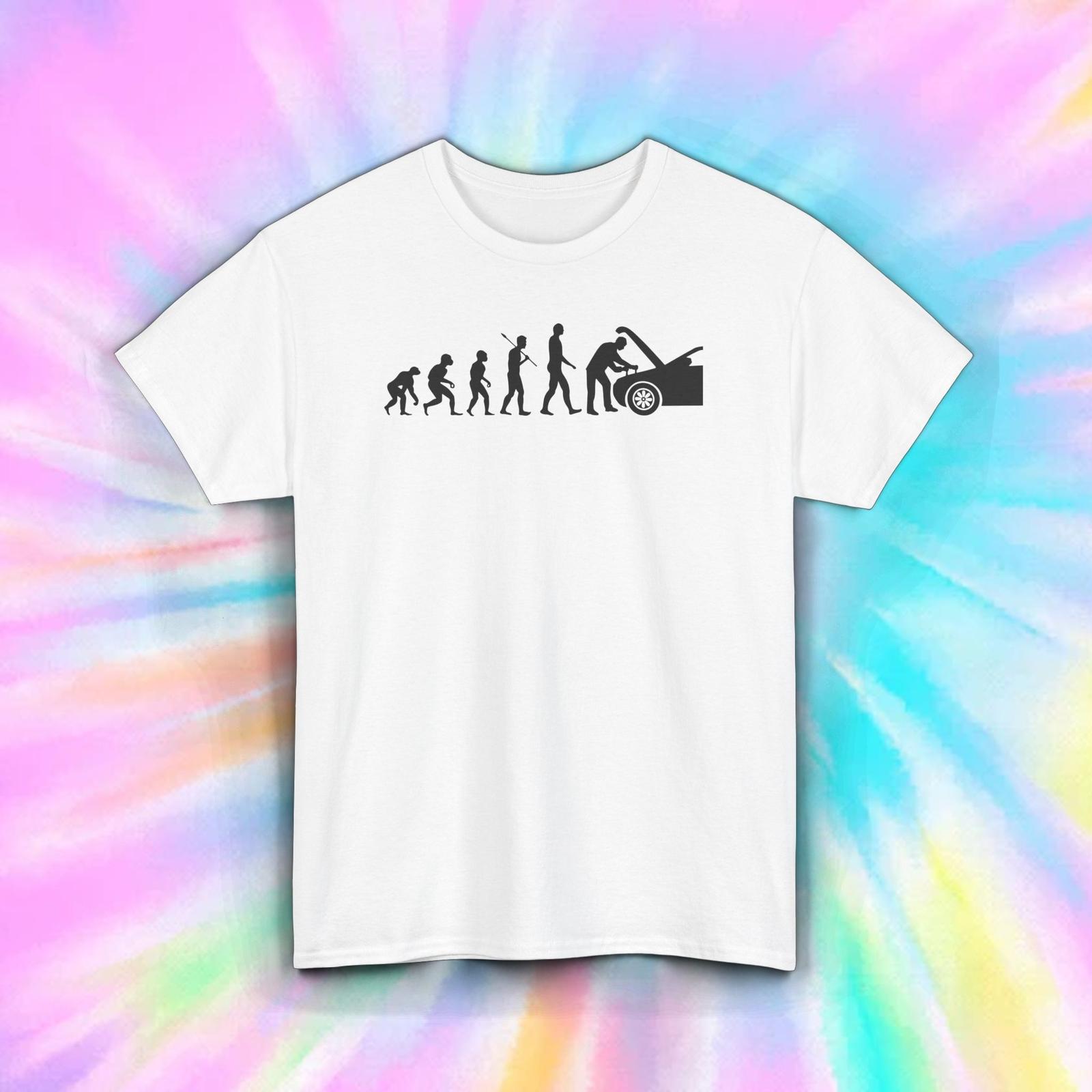 Evolution Car Mechanic T-Shirt Funny Auto Repair Grease Monkey Gift S-5XL XXL