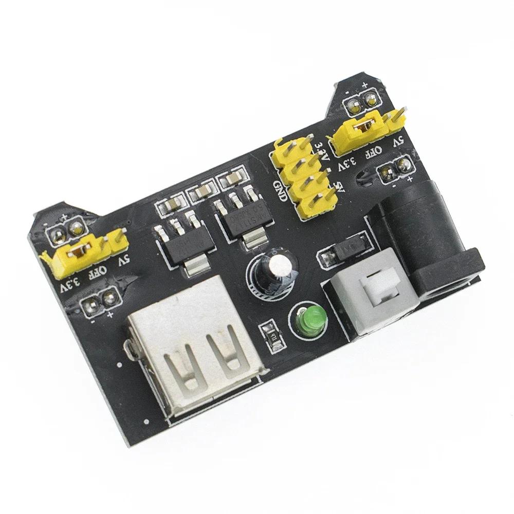 3,3V/5V MB102 Breadboard Netzteilmodul+MB-102 830 Punkte Lötloser Prototyp-Steckbrett-Bausatz +65 Flexible Steckbrücken