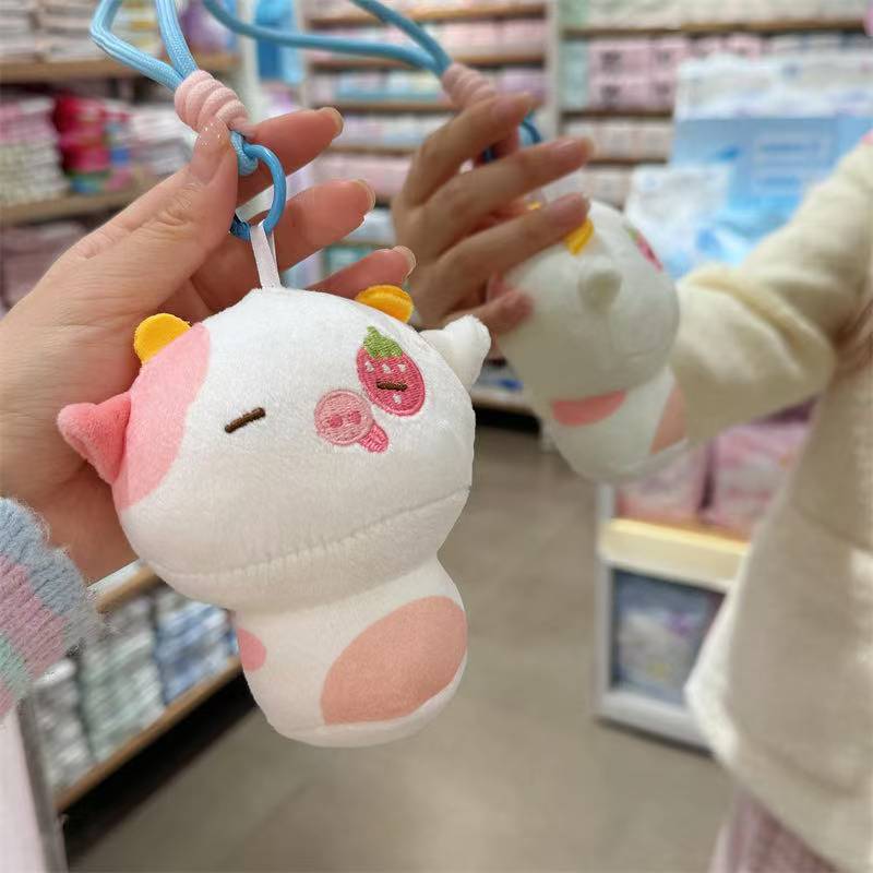 Neuestes Erdbeer-Schwein Schlüsselanhänger Siegel Rucksack Kawaii Plüschtier Handgemachte Puppe Cartoon Anime Niedliches Geschenkpuppe Für Freunde Weihnachten 11cm-30cm