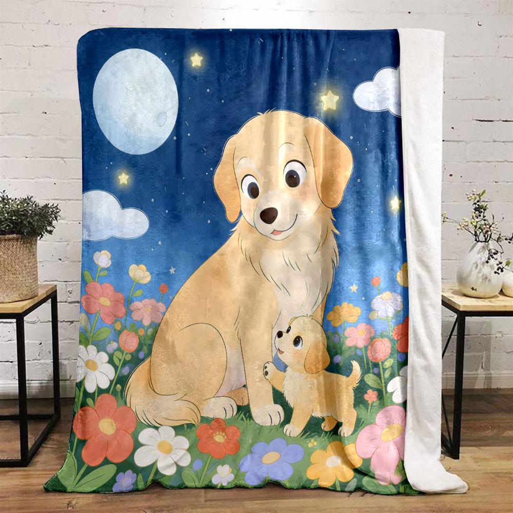 

Heartwarming Animal Maternal Love Cartoon Print Blankets Adult Children Warm Blankets Home Travel Soft Comfortable Blankets 75x90cm